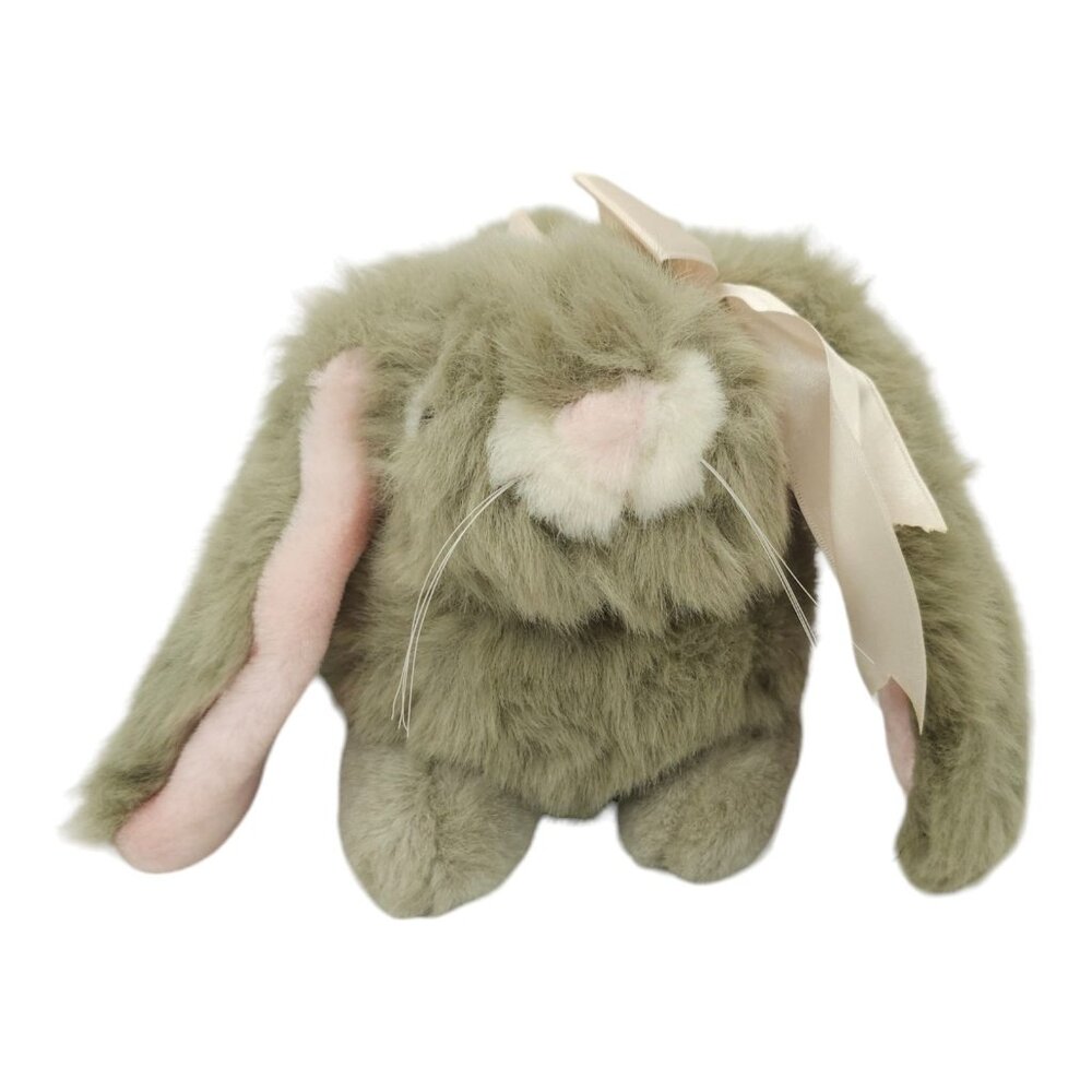 Bunny Rabbit Floppy Ears Pink Bow Plush Vintage 90s Stuffed Animal Toy Chosun - Picture 5 of 16